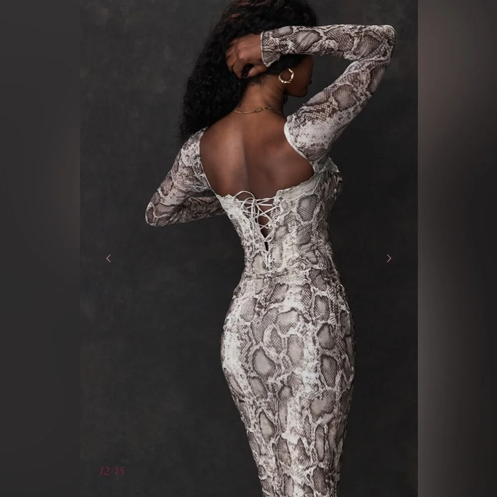 SERAPHINA
Snake Print Corset Dress - Picture 7 of 10